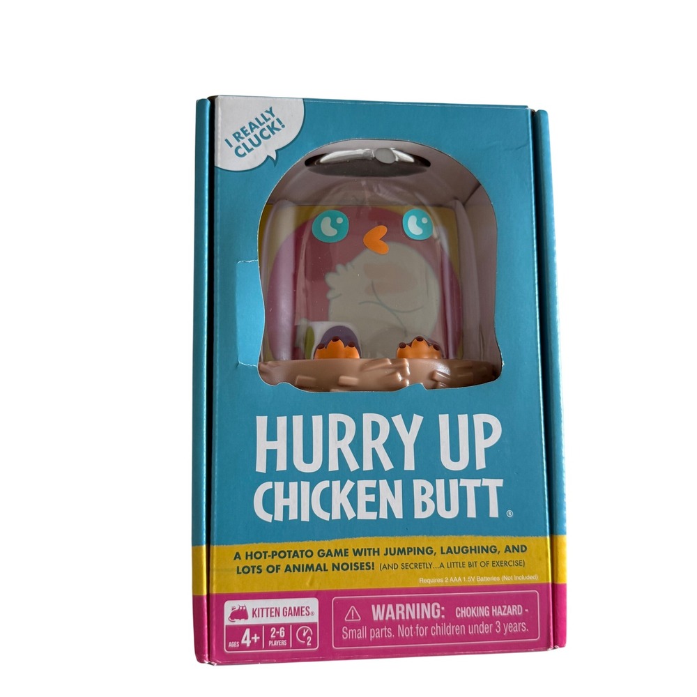 Kitten Games Hurry Up Chicken Butt Game Kids Ages 4+ Blue Active Party Game